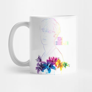 BTS Kim Seokjin manga with flowers | Army K-pop Mug